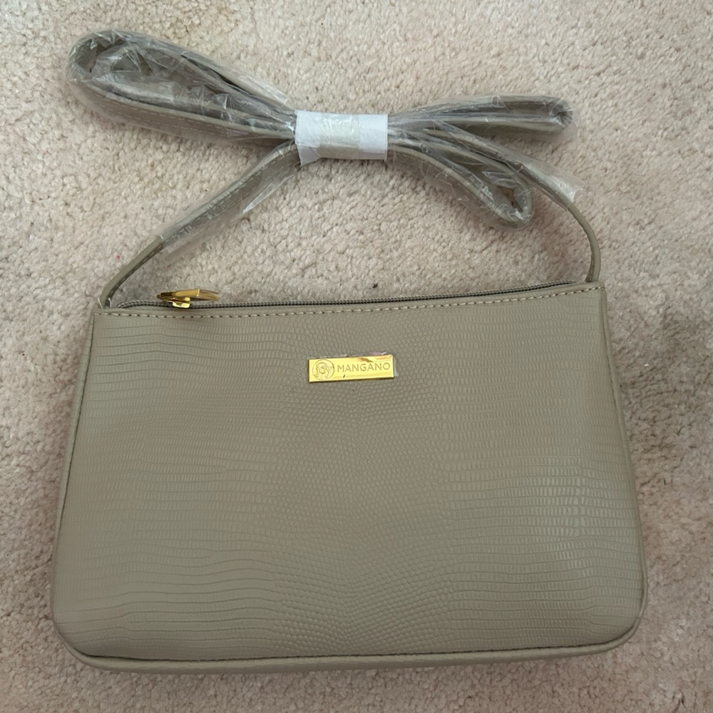 Joy Mangano Tan Crossbody Bag with Gold Hardware